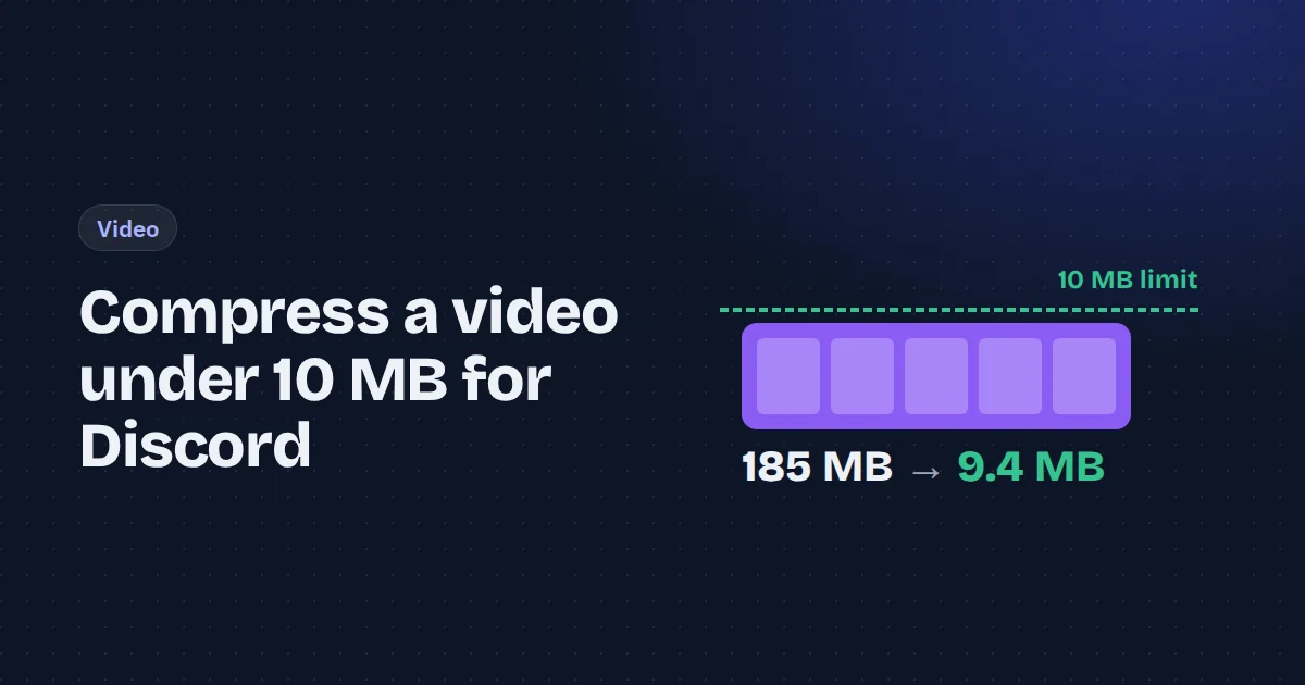 A film strip squeezed under a 10 MB limit line