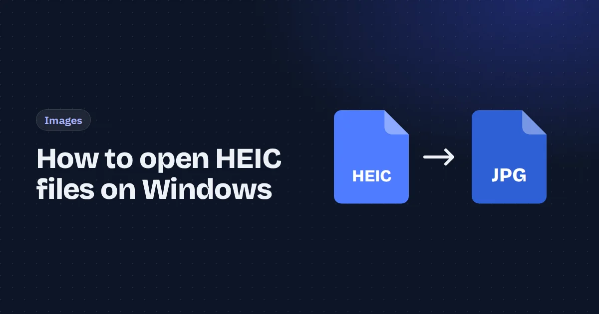 An HEIC file sticker with an arrow pointing to a JPG file sticker